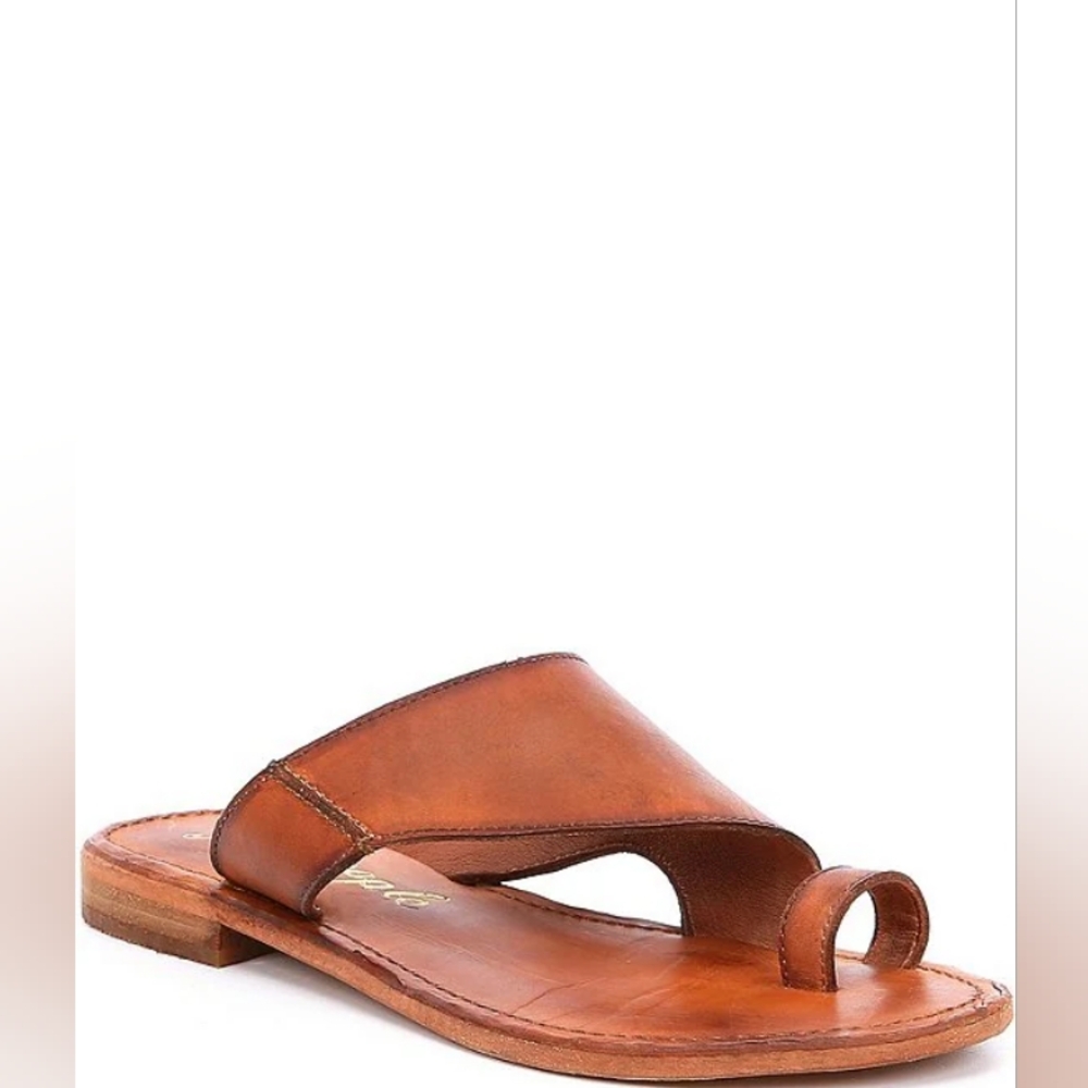 Free People Sant Antoni Leather Sandals Size 37/7 US Brown - Picture 4 of 4